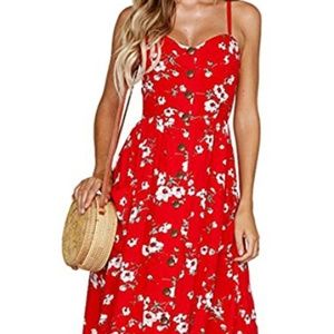 BUTTON UP FLORAL SUMMER DRESS